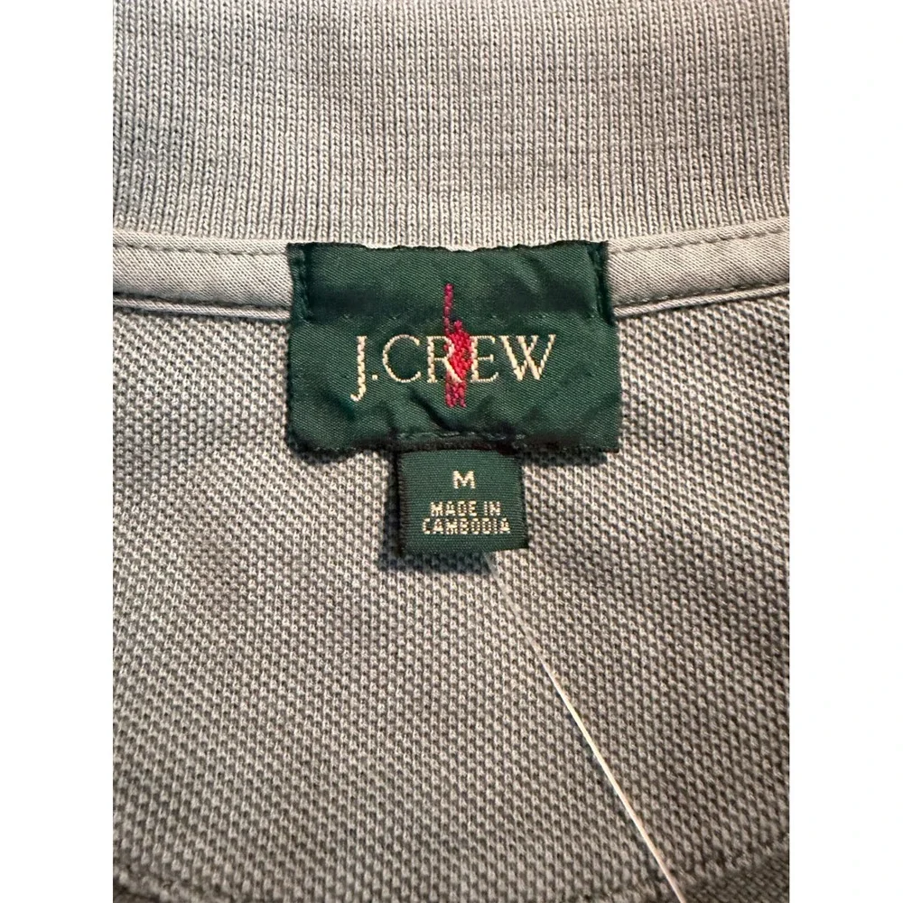 J. Crew Washed Piqué Polo Shirt Graffiti Green Knit Preppy M‎